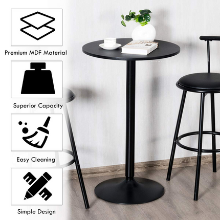 Dreamade Pub Bar Table 24-Inch Round Top 40-Inch Height Modern Style