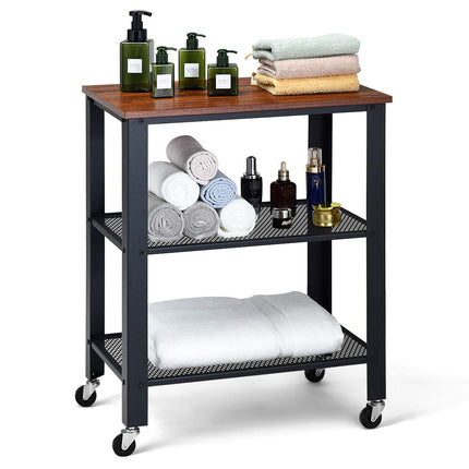 Dreamade 3-Tier Microwave Cart Wooden