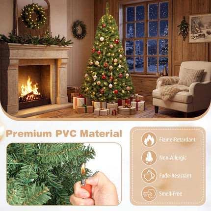 Dreamade 5FT Artificial Christmas Tree | Full Xmas Tree w/600 Branch Tips and 2 Lighting Colors