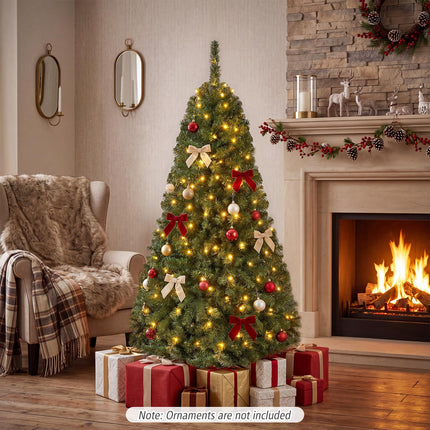 Dreamade 5FT Artificial Christmas Tree | Full Xmas Tree w/600 Branch Tips and 2 Lighting Colors