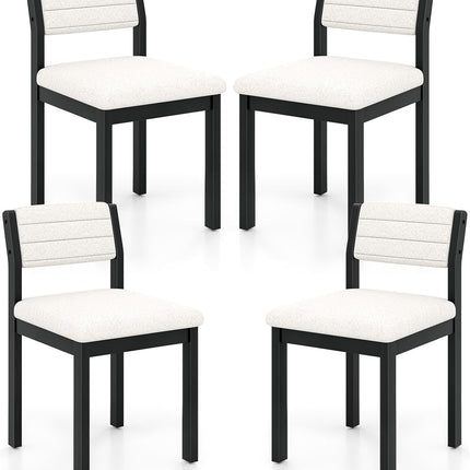 Dreamade Sherpa Kitchen Chairs with Wood Frame & Padded Seat