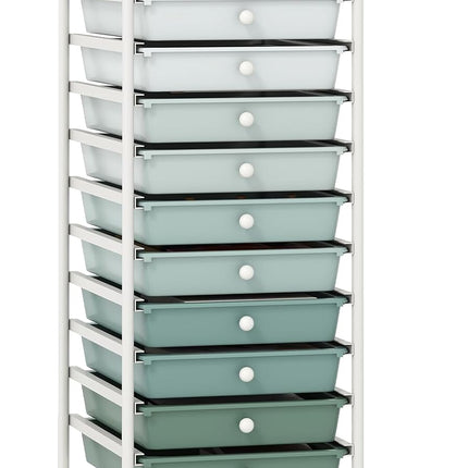 Dreamade Rolling Storage Cart on Wheels with 10 Drawers