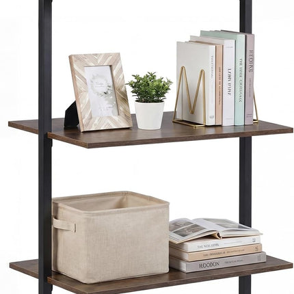 Dreamade Ladder Shelf | 3-Tier Wood Wall Mounted Bookshelf with Metal Frame (1/2)