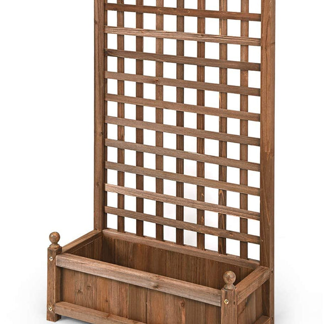 DREAMADE Raised Garden Bed with Trellis, 25" x 11" x 48" Planter