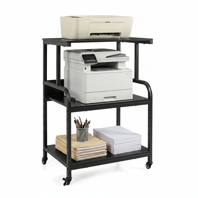 Dreamade Rolling Printer Stand with Adjustable Storage Shelf