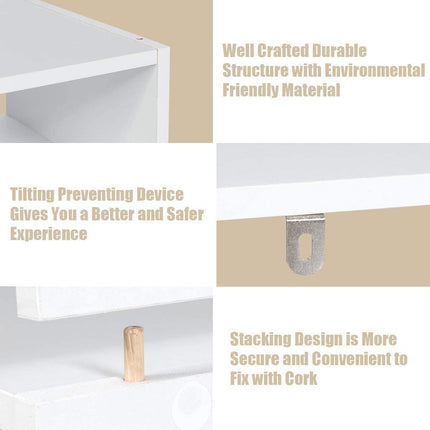 3-in-1 Shoe Rack, 5-Tier Shoe Organizer, Wood Storage Shelf for Shoes - Dreamadeus