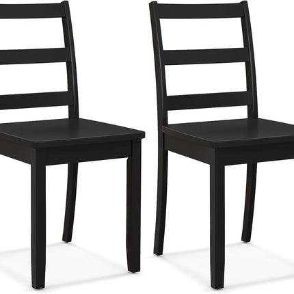 Wood Dining Chairs, Black- Dreamade