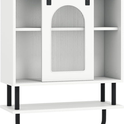 Dreamade Bathroom Wall Cabinet with Sliding Barn Door
