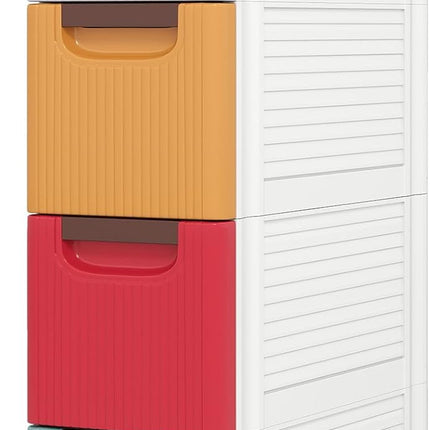 Dreamade Storage Cart, Narrow Plastic Dresser, Rolling Organizer Cart for Office Classroom Bedroom