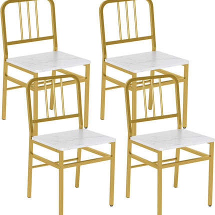 Dreamade Metal Dining Chairs Set of 4 & Modern Kitchen Chairs