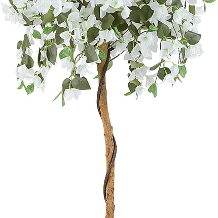Dreamade 4.5FT Bougainvillea Artificial Tree, Fake Potted Plant w/ 312 Flowers