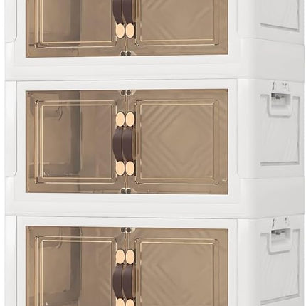 Dreamade 3-Pack Storage Bins with Lids and Wheels, 50 Gal Total Capacity