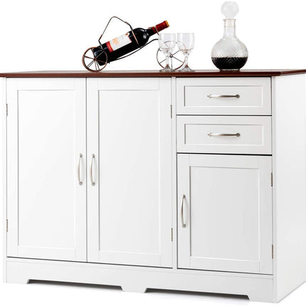 Dreamade Buffet Server Sideboard Storage Cabinet Console Table Utensils Organizer