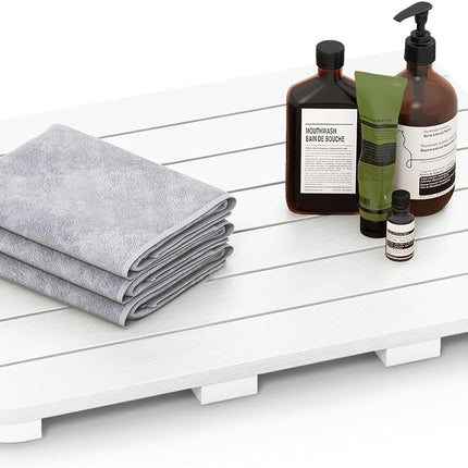 Dreamade Waterproof Bath Mat, Shower Mat for Bathroom Inside, Outdoor HIPS Floor Mat with Non Foot Pads