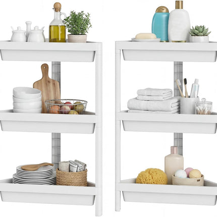 Dreamade 3-Tier Corner Shower Caddy 2-Pack with Detachable Design