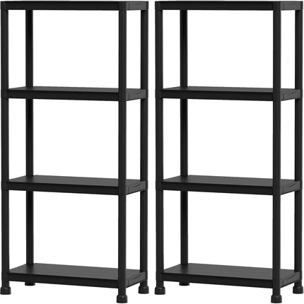 Dreamade 4-Tier Heavy-Duty Plastic Storage Shelves (24" x 12.5" x 53")