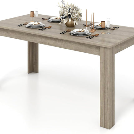 Dreamade 63 Inch Rectangular Modern Dining Kitchen Table for 6 People