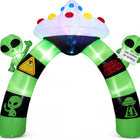 DREAMADE Halloween Inflatable Arch Alien Arch w/UFO 10.5 x 1.2 x 9.8 FT