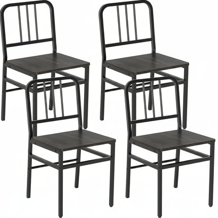 Dreamade Metal Dining Chairs Set of 4 & Modern Kitchen Chairs