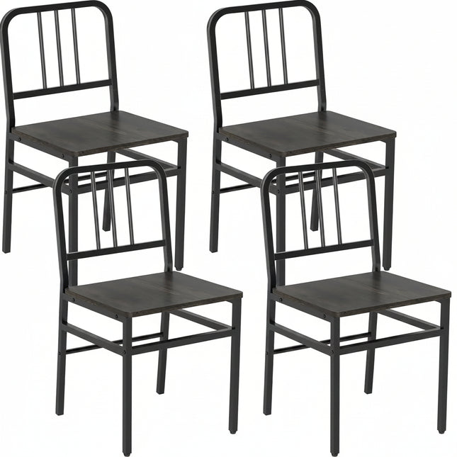 Dreamade Metal Dining Chairs Set of 4 & Modern Kitchen Chairs