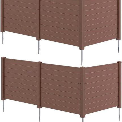 Dreamade No-Dig Air Conditioner Fence with Metal Stakes 48''W x 36''H