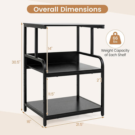 Dreamade Rolling Printer Stand with Adjustable Storage Shelf