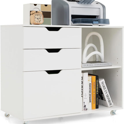 Dreamade 3 Drawer File Cabinet, Office Storage Cabinet Fits Files Letter, A4, Legal Size
