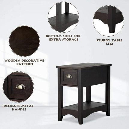 Chair Side End Table with Drawer - Dreamadeus