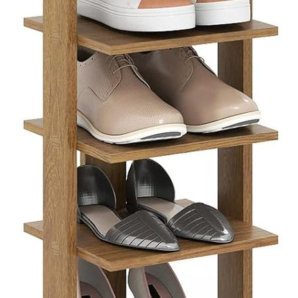 Dreamade 8-Tier Vertical Shoe Rack, Corner Shoe Storage Organizer for 7 Pairs, Freestanding Narrow Shoe Rack