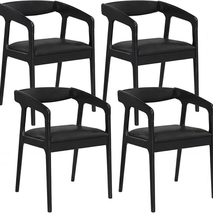Dreamade Modern Accent Chair - PU Leather Upholstered Armchairs w/Cozy Backrest & Padded Seat Cushion