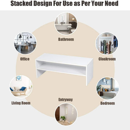 3-in-1 Shoe Rack, 5-Tier Shoe Organizer, Wood Storage Shelf for Shoes - Dreamadeus