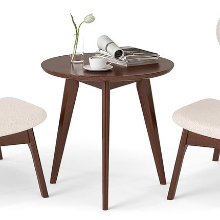 Dreamade Lamb Velvet Fabric Upholstered Living Room Chairs with Side Table
