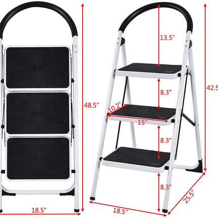 Dreamade2 Step Ladder Folding Step Stool Platform Home Kitchen Tool Multiuse Stepladder