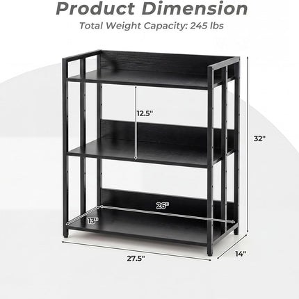 Dreamade 3-Tier Industrial Bookshelf