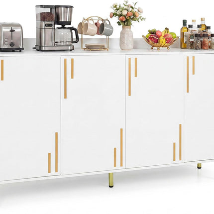 Dreamade 55" Modern Buffet Cabinet with 4 Doors