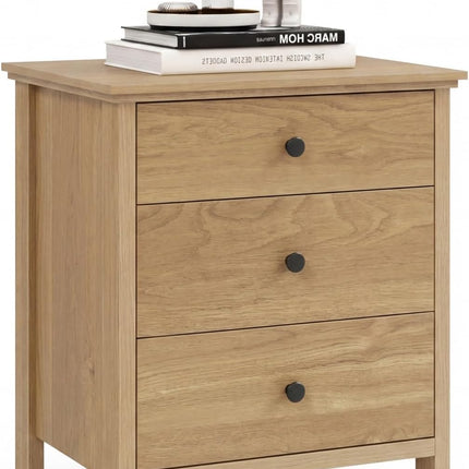 Dreamade Nightstand with Drawers Solid Structure Side Table for Storage Bedroom