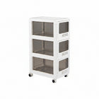 Dreamade 3/4/5-Tier Plastic Drawer Storage Organizer Rolling Cart with Drawers & Lockable Wheels