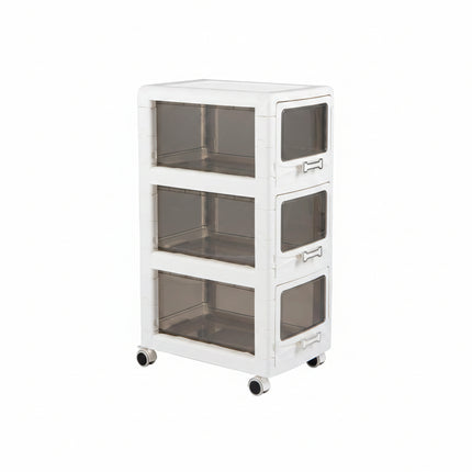 Dreamade 3/4/5-Tier Plastic Drawer Storage Organizer Rolling Cart with Drawers & Lockable Wheels