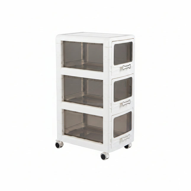 Dreamade 3/4/5-Tier Plastic Drawer Storage Organizer Rolling Cart with Drawers & Lockable Wheels