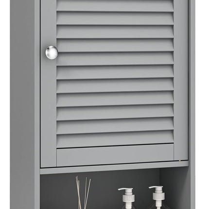 Dreamade Bathroom Wall Mount Cabinet - Over The Toilet Storage Organizer with Single Door and Adjustable Shel