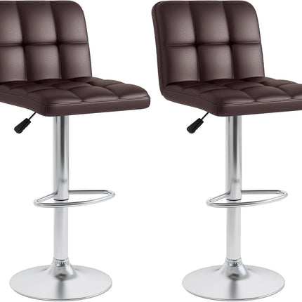 Dreamade Swivel Bar Stools Set of 2/4, Upholstered Counter Height Bar Chairs with Back