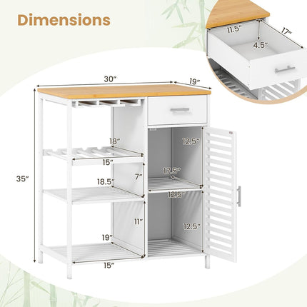 Dreamade Kitchen Island with Storage Cabinet