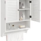Dreamade Bathroom Cabinet Wall Mounted - Hanging Medicine Cabinet with 2 Louvered Doors