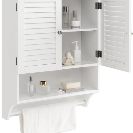 Dreamade Bathroom Cabinet Wall Mounted - Hanging Medicine Cabinet with 2 Louvered Doors