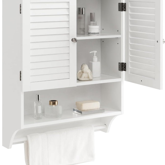 Dreamade Bathroom Cabinet Wall Mounted - Hanging Medicine Cabinet with 2 Louvered Doors