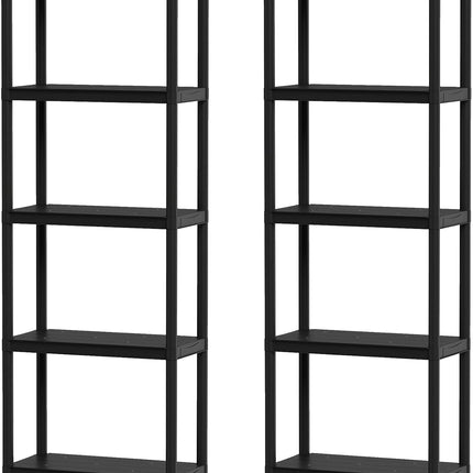 Dreamade 5-Tier Heavy-Duty Plastic Storage Shelves (24" x 12.5" x 69")