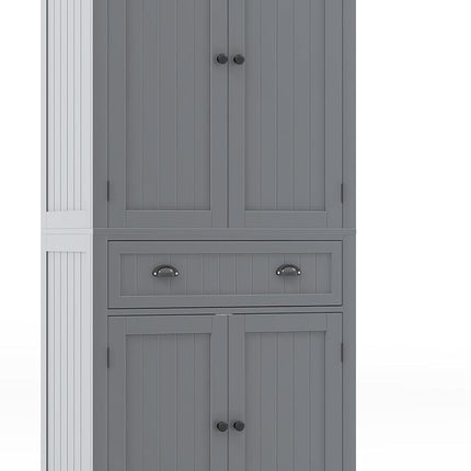 Dreamade Pantry Organizers and Storage, 72" Tall Kitchen Cabinet with 2-Door Cabinets & Drawer, Buffet Sideboard