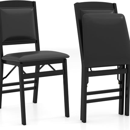 Dreamade Folding Dining Chairs Set | Foldable Wood Kitchen Chairs with Padded Seat (2/4)