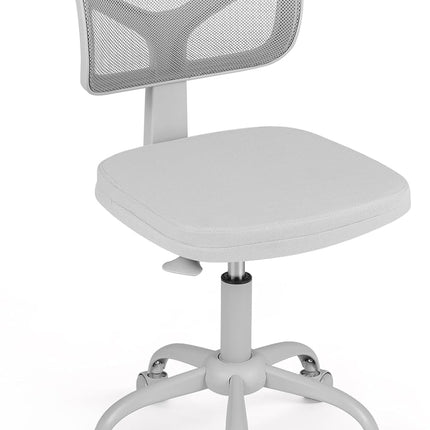 Dreamade Armless Kids Desk Chair | Rolling Study Chair with Wheels & Adjustable Height