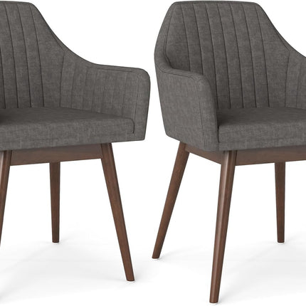 Dreamade Upholstered Dining Chairs Set of 2/4 Mid Century Kitchen Chairs with Wrap-Around Backrest